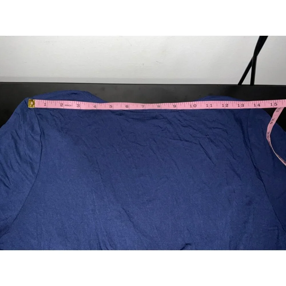 Lulus Wrapped Up In Style Navy Wrap Maxi Dress Long Sleeve Slit Size Large - Picture 10 of 15